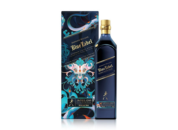 黑河尊尼获加蓝牌威士忌回收Johnnie Walker蟠龙献瑞龙年特别版约翰走路750ml春节限量版