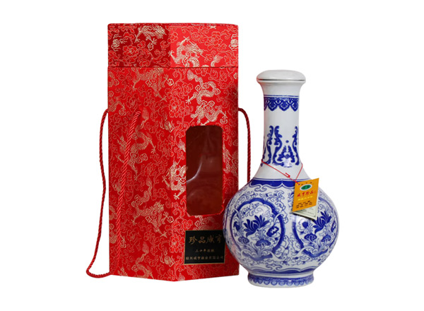 黑河咸亨黄酒回收珍品咸亨三十年花雕酒青瓷瓶盒装绍兴黄酒2.5L